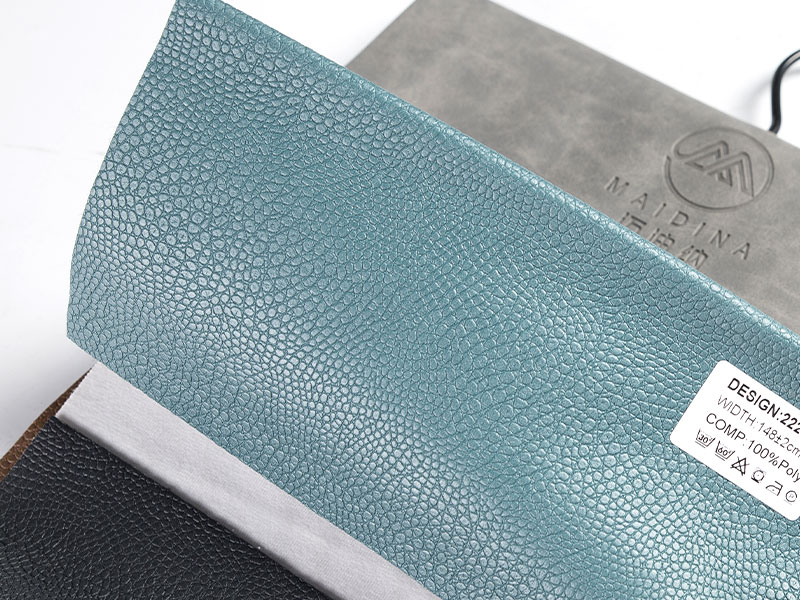 Premium tech doek bank - echt lederen look, fabric ademend vermogen en garen geverfd weven