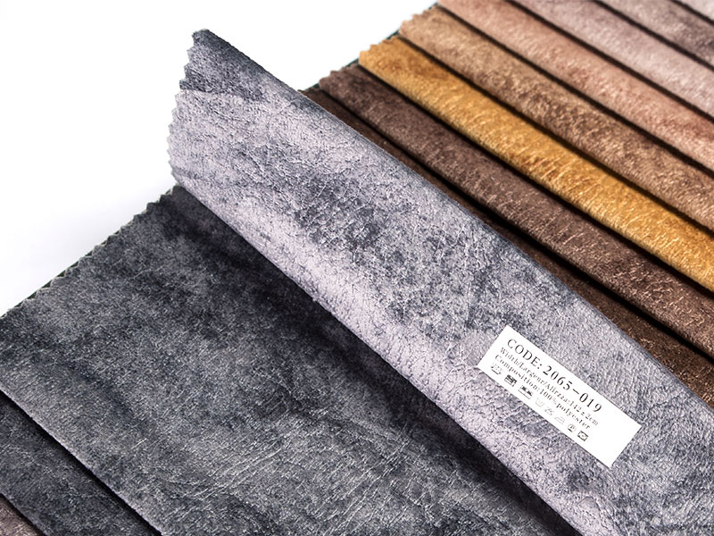 Veelzijdige afgedrukte embossing laminatie fluweelstof voor kleding en accessoires